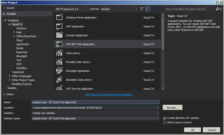 ASP dot Web application